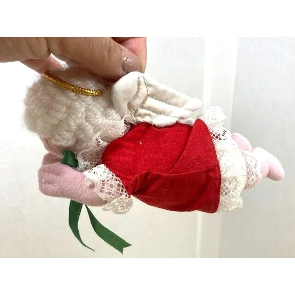 Vintage Annalee Doll Christmas Mrs. Claus Angel Halo Wings‎ Ornament